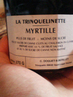 ミルティーユのコンフィチュール:La Trinquelinette/Confitures de Myrtille