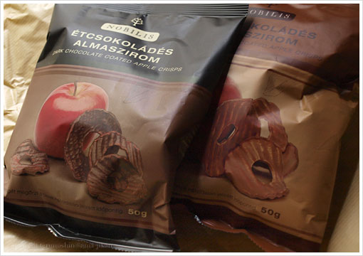 NOBILIS/Ét csokoládés Almaszirom(Dark Chocolate Coated Apple Crisps)
